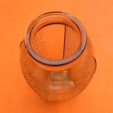 Art deco vase decoration pearl tips transparent pink glass