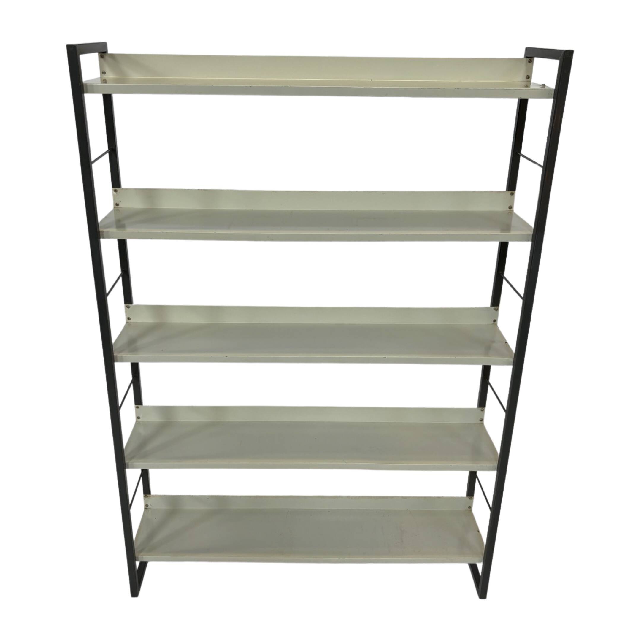 Free stanting Tomado shelving unit in metal and gray - 1960s Dutch Design