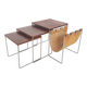 Mid-century rosewood and leather mimiset by Brabantia, The Netherlands 1950