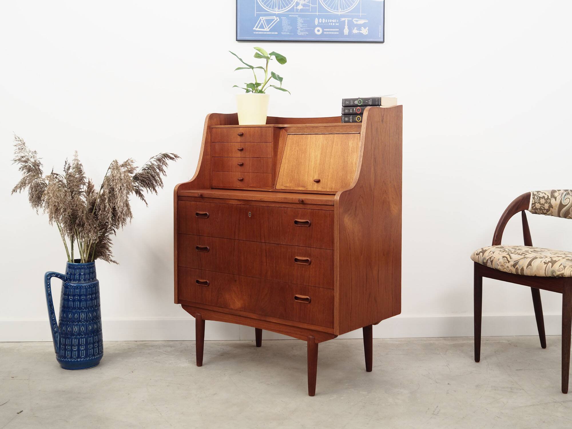 Teak secretary, Danish design, 1960s, production: Denmark