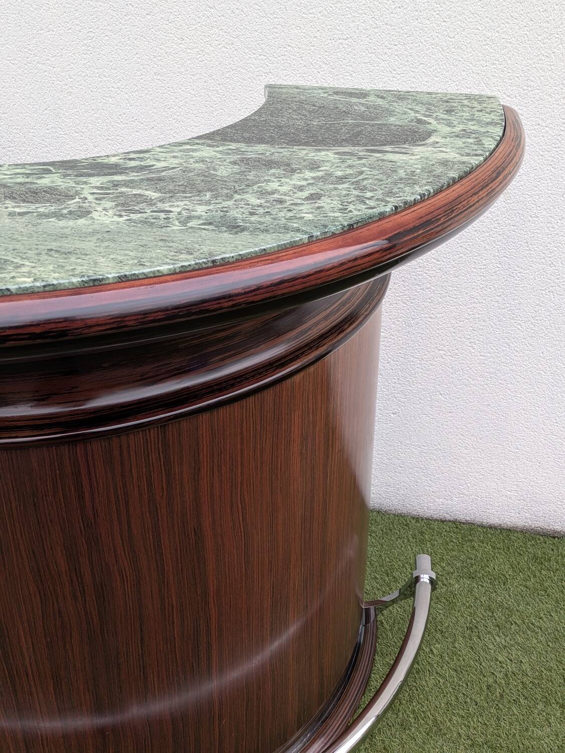 Art deco bar in rosewood and marble