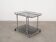 Glass bar cabinet on castors, Italian design, 1970s, made in Italy