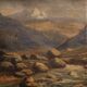 Peinture italienne, paysage signé et daté de 1846.