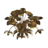 Chandelier, 10 light lights, water lily, brass