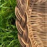 Woven wicker basket