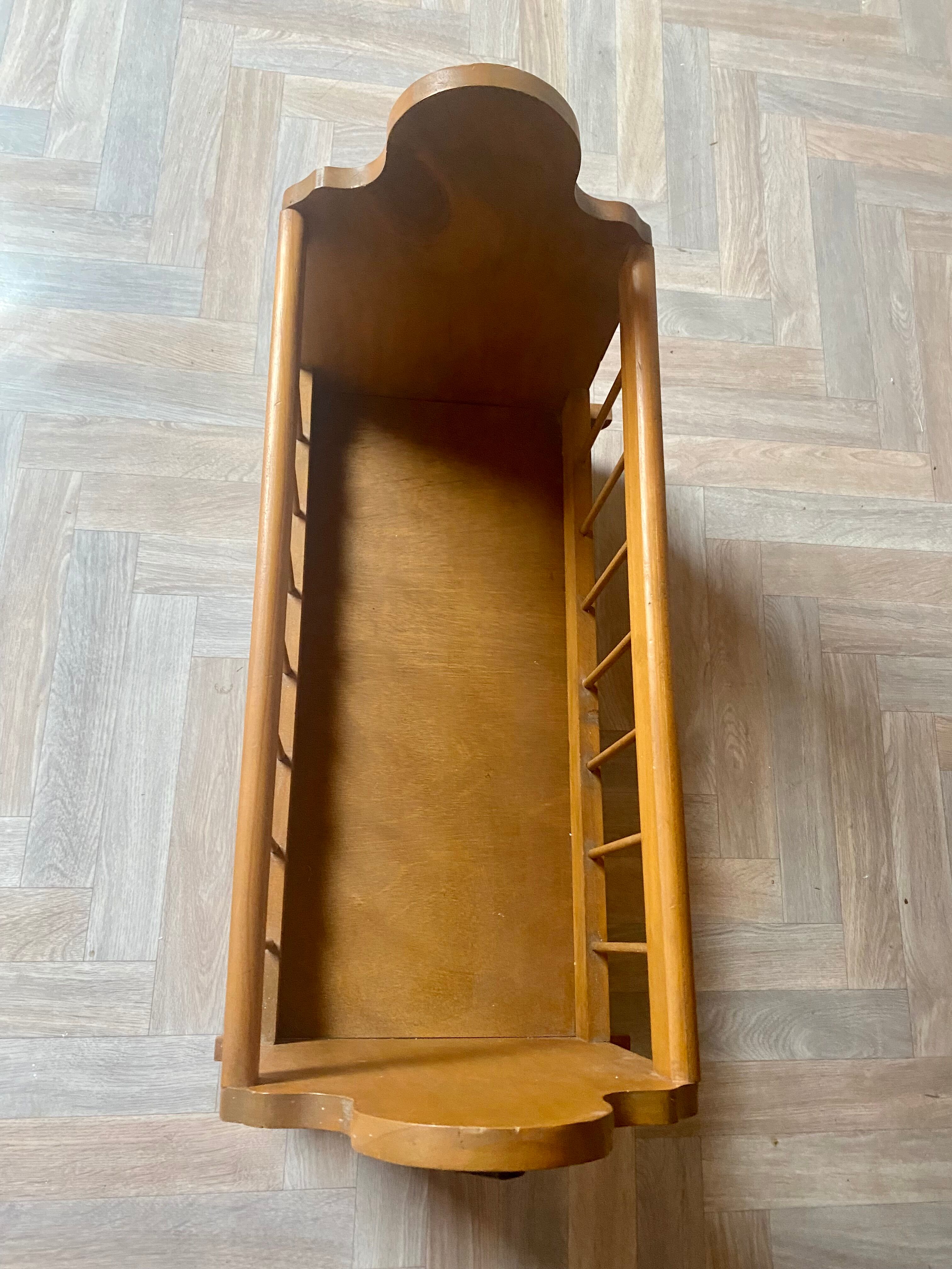 Vintage wooden rocking bed