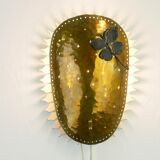 Vintage mid century brass sconce with butterfly