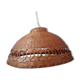 Rattan wicker vintage hanging lamp