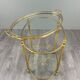 Rolling Table Cart in Brass and Glass, 20th Century