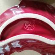 Lot of 3 service cups red and gold verceram