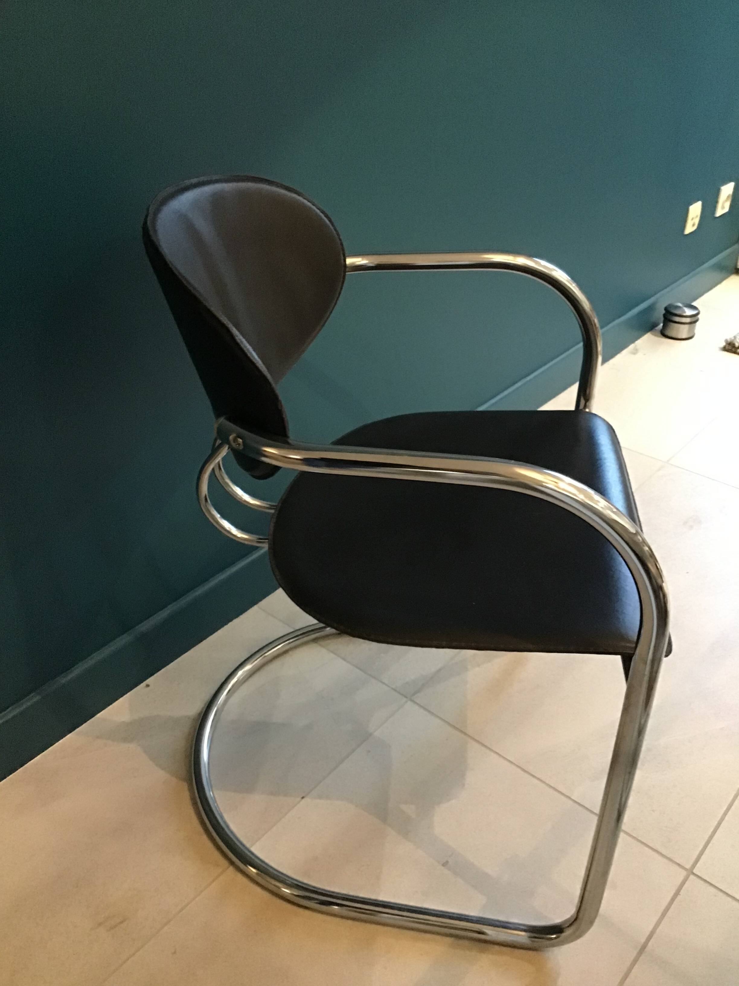 Chrome metal chair