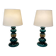 Paire de grandes lampes verre design scandinave 1950.