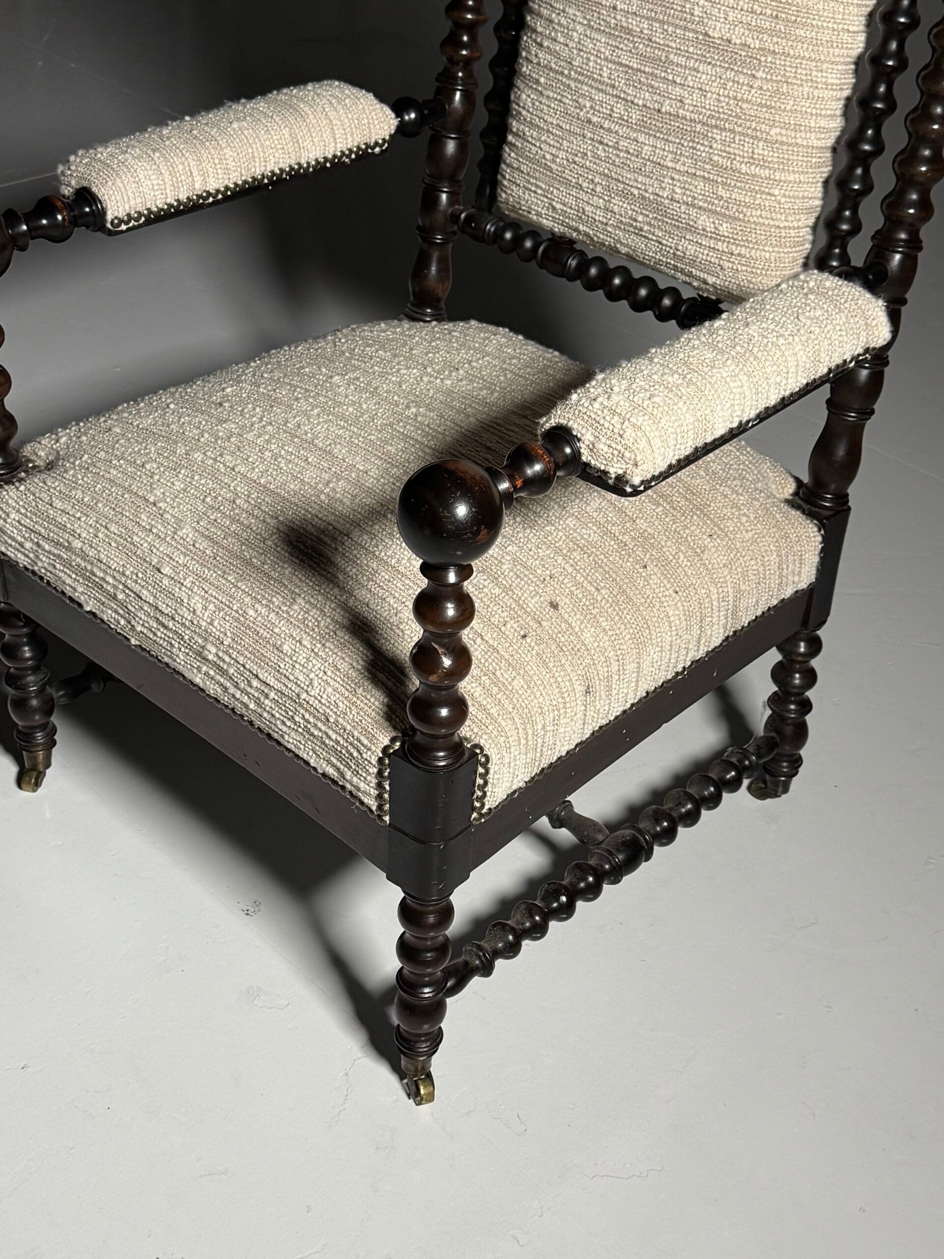 Fauteuil bobine anglais du 19ème siècle