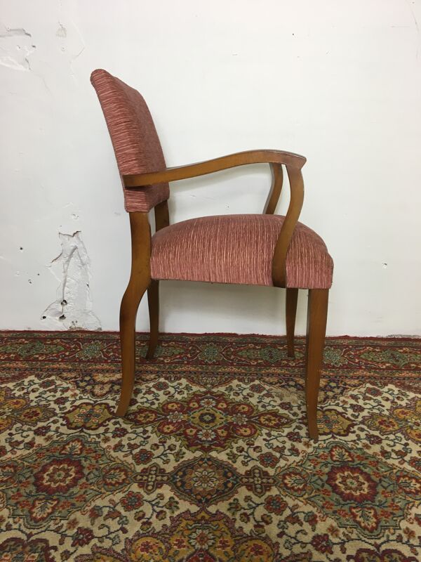 Fauteuil bridge moustache art déco
