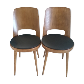 Pair of chairs by Bistrot Baumann vintage Mondor model of the 1960s