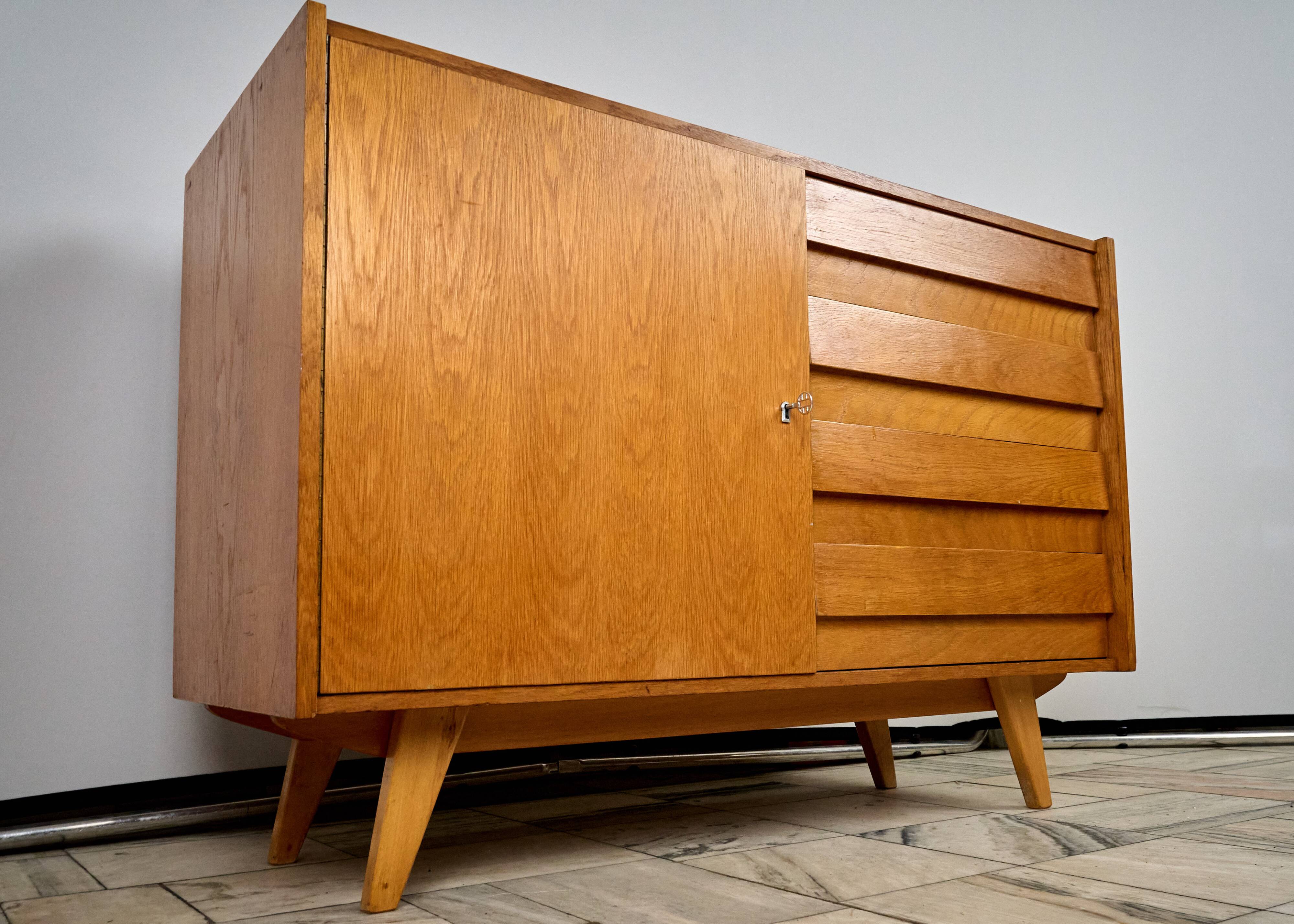Vintage Oak Sideboard by Jiří Jiroutek, 1960s, Czechoslovakia