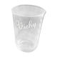 Vichy curist glass graduated in his leather and straw bag