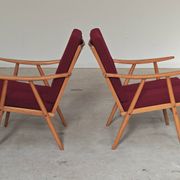 Pair of Boomerang armchairs Antonin Suman TON Thonet 1960