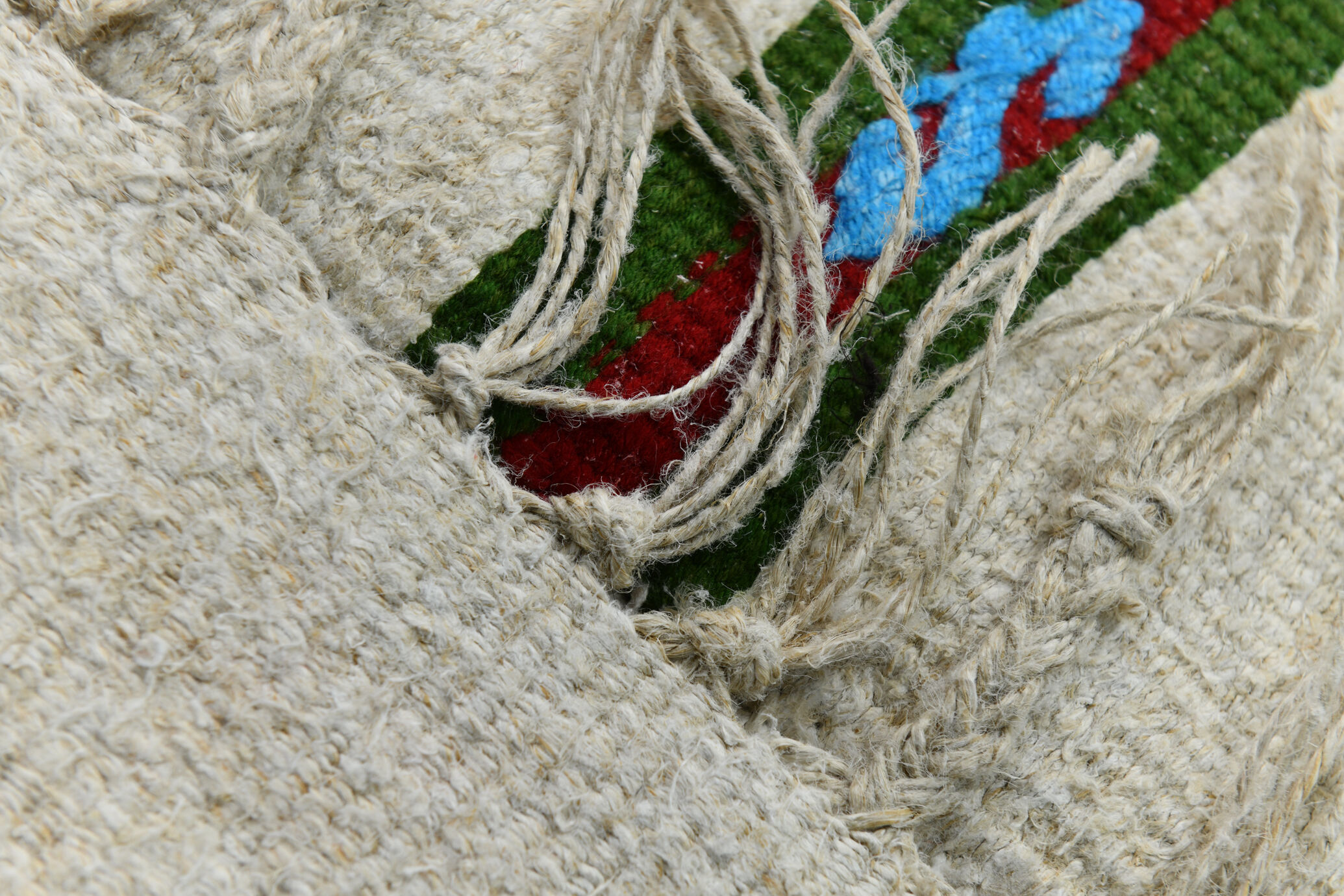 3x6 Neutral Texured Hemp Rug 106x194Cm