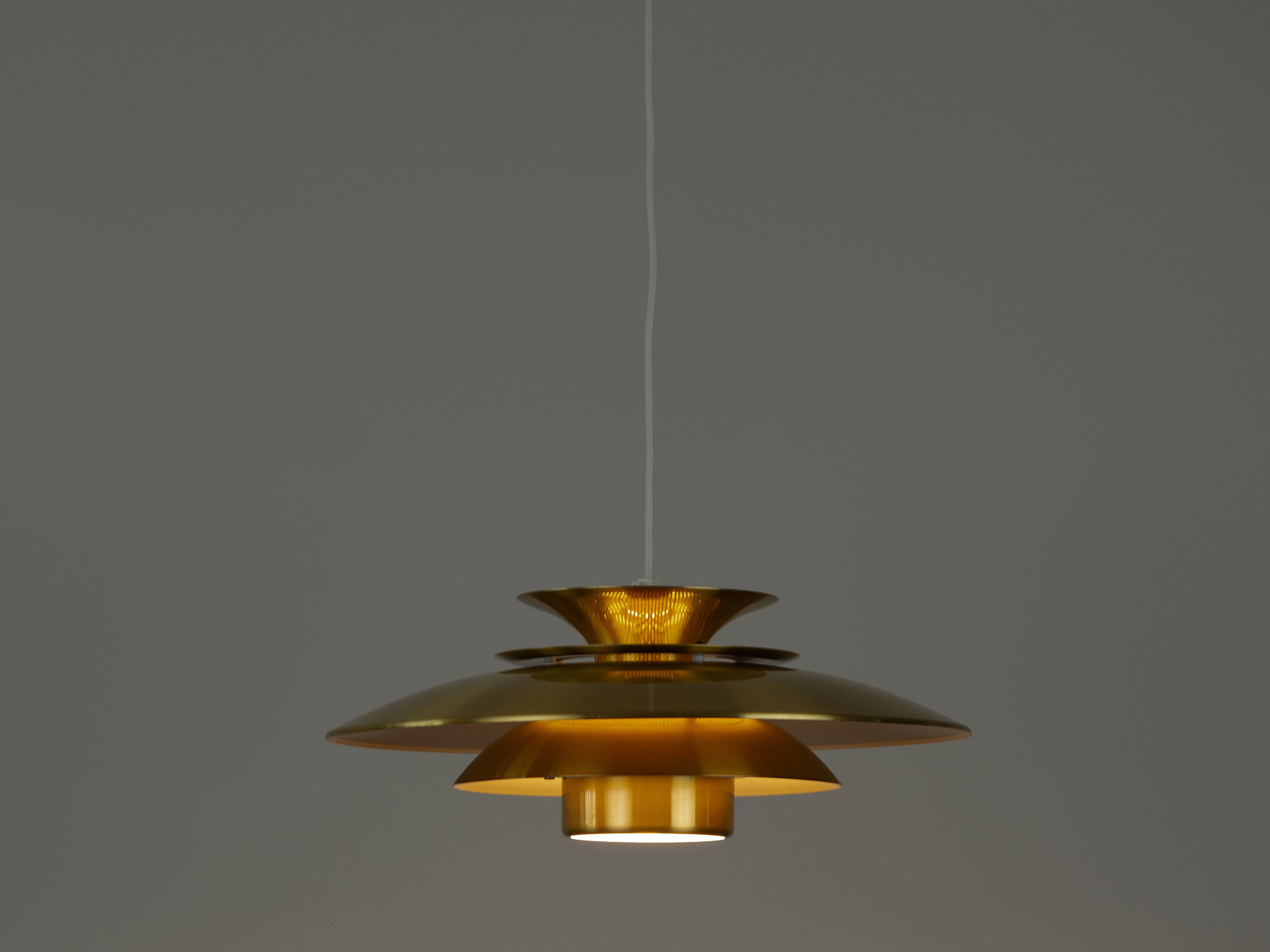 Danish vintage Roma2 pendant lamp by Junge, 1980s