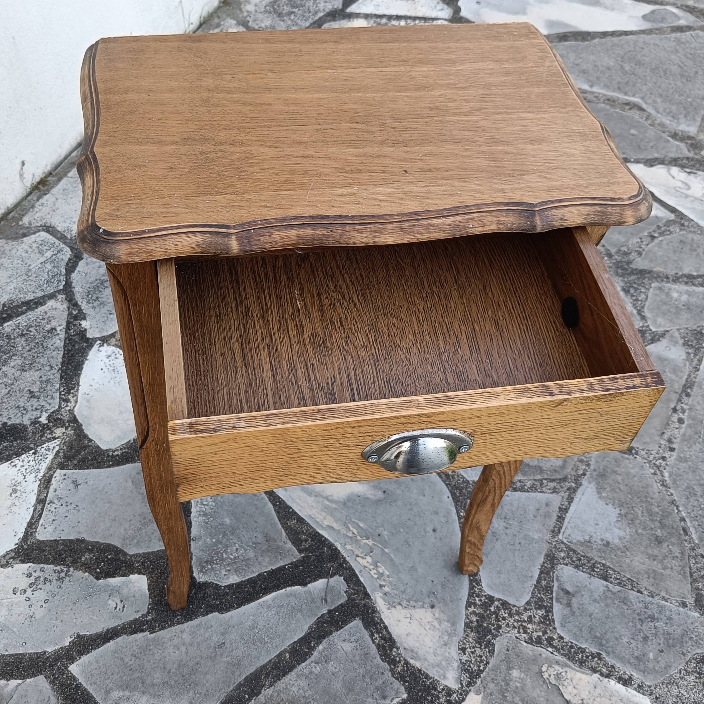 Vintage wooden bedside table