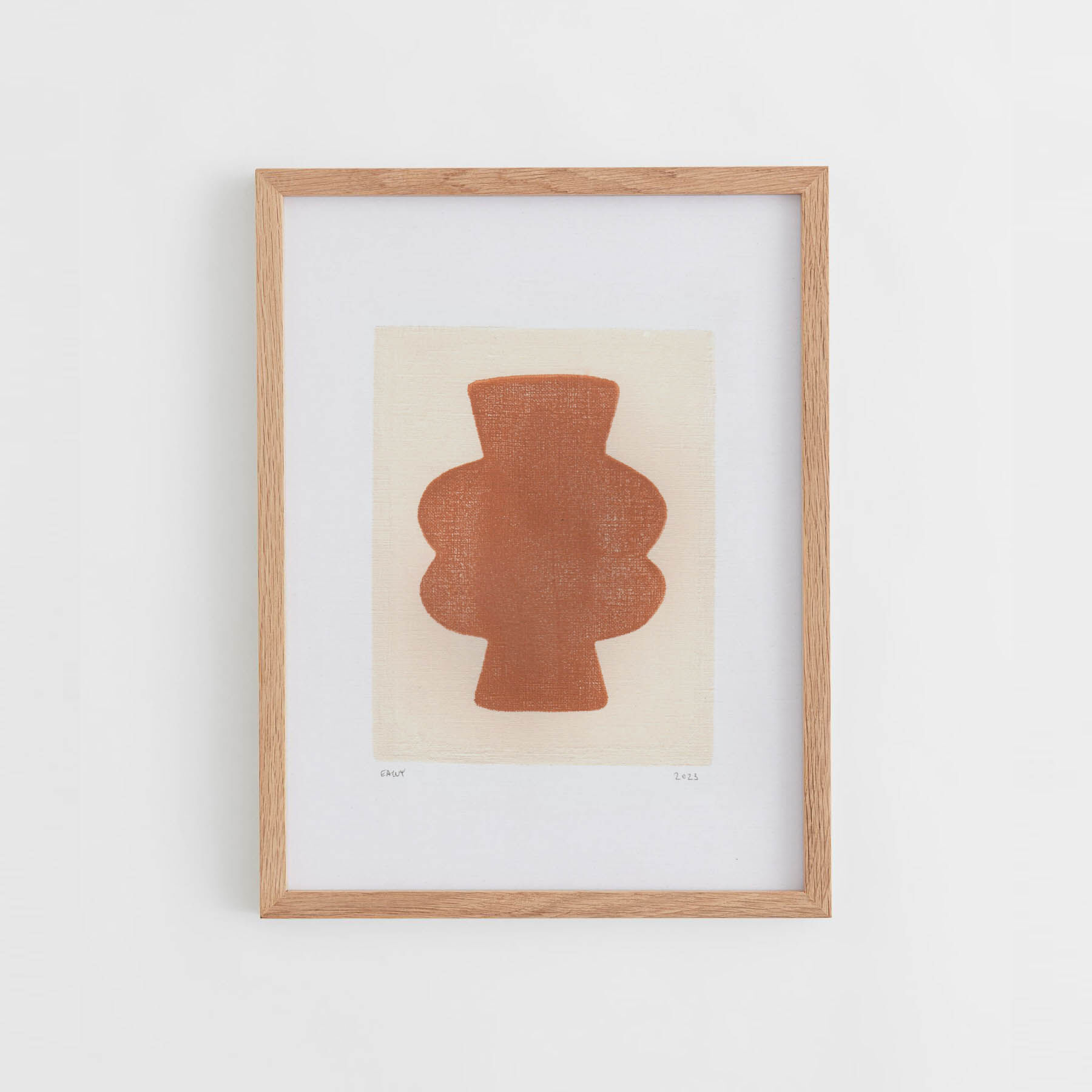 Ensemble de 4  peinture sur papier signées eawy