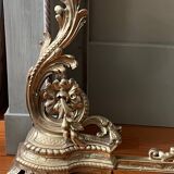 19th-century bronze fireplace garniture