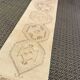Vintage Handmade Soft Beige and Brown Long Hallway Runner