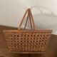 Old baskets and woven wicker basket.