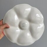4 GIEN white barbotine shell plates