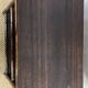 Small vintage wood and rattan bookcase shelf