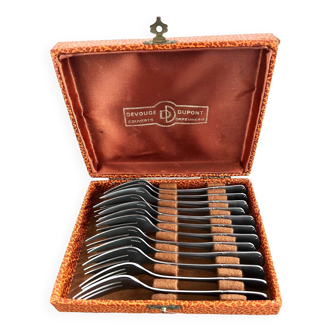 Box/case of 12 stainless steel dessert forks