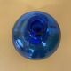 Round cobalt blue glass vase