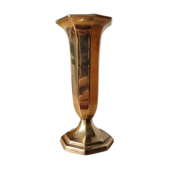 Vase laiton hexagonale forme trompette