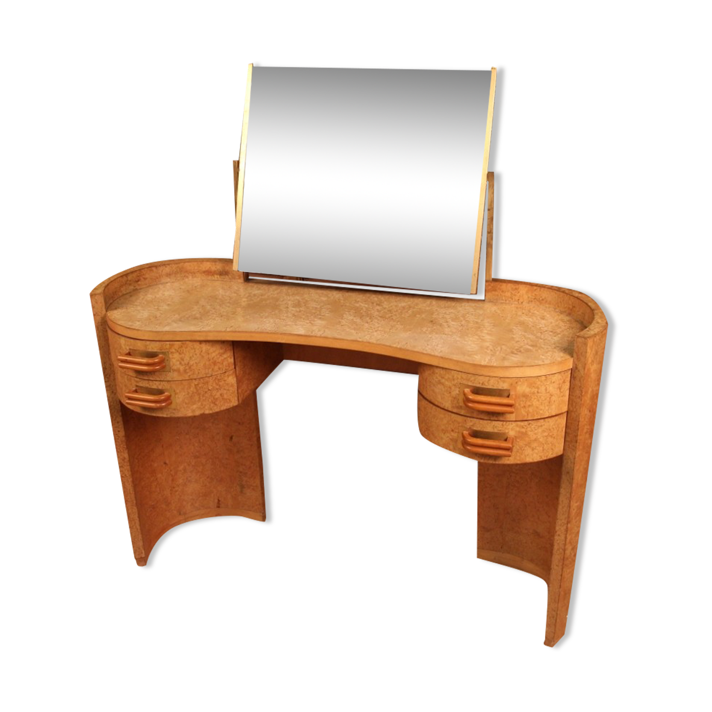 Art deco period speckled maple dressing table