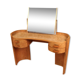 Art deco period speckled maple dressing table