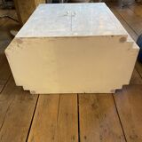 Meuble dresse double face Design, travertin & filets de laiton , ca 1960