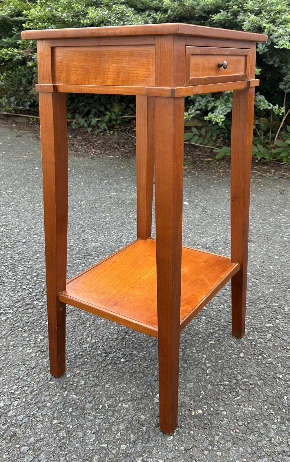 Cherry wood bedside table, vintage, 60s