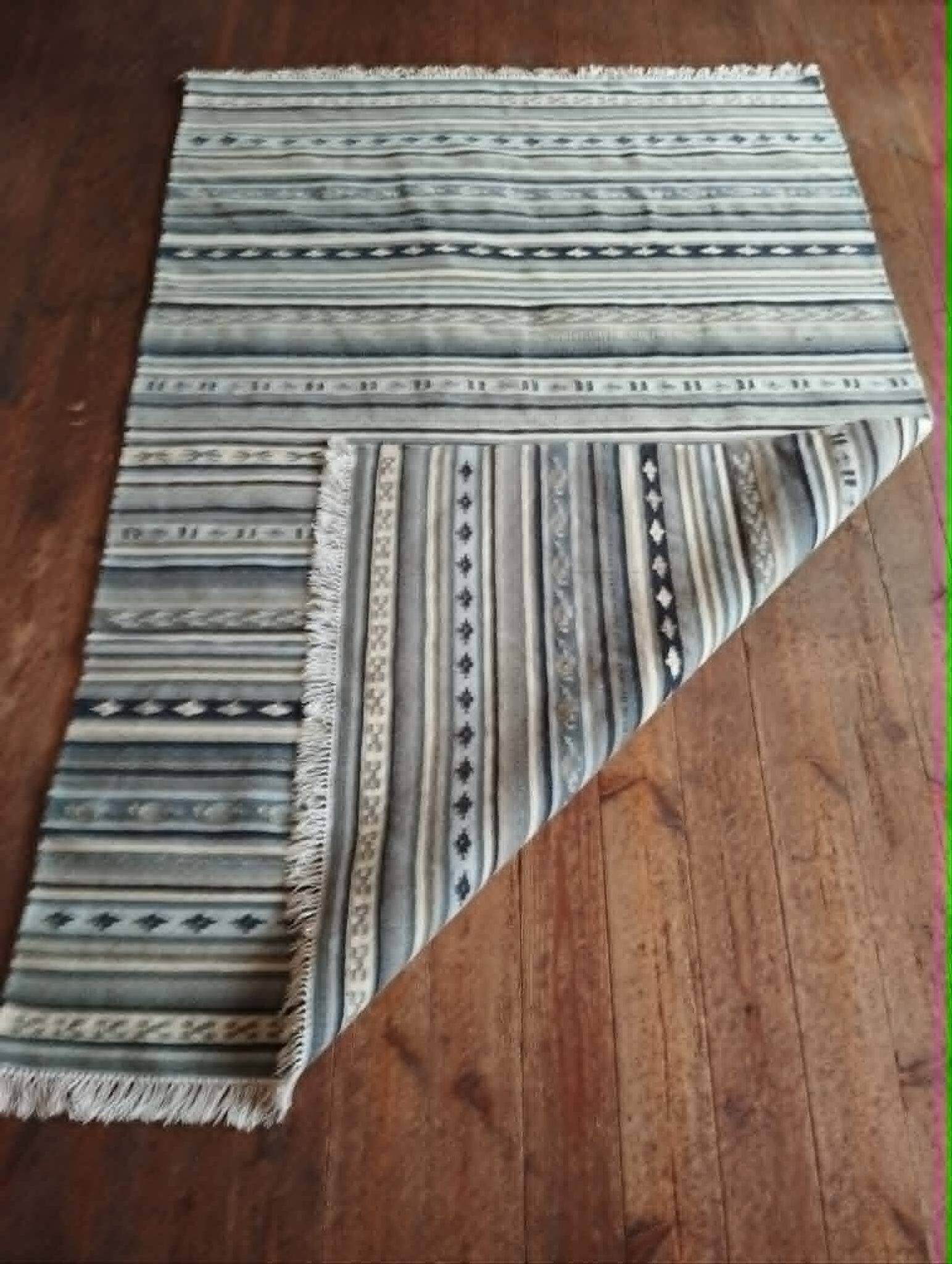 Kilim Kattrup India handmade 200x137cm