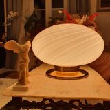 Large globe white swirl table wall or ceiling lamp in Murano glass italian vintage home decor MCM Midcentury modern flush mount sconce light
