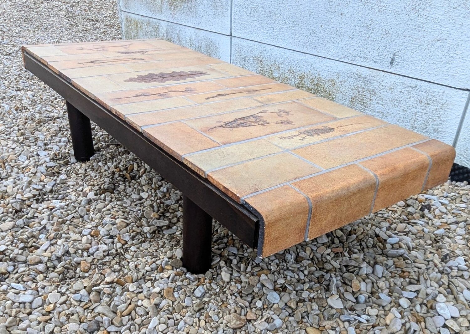 Vintage Herbier Coffee Table Capron Barrois Vallauris