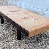 Vintage Herbier Coffee Table Capron Barrois Vallauris