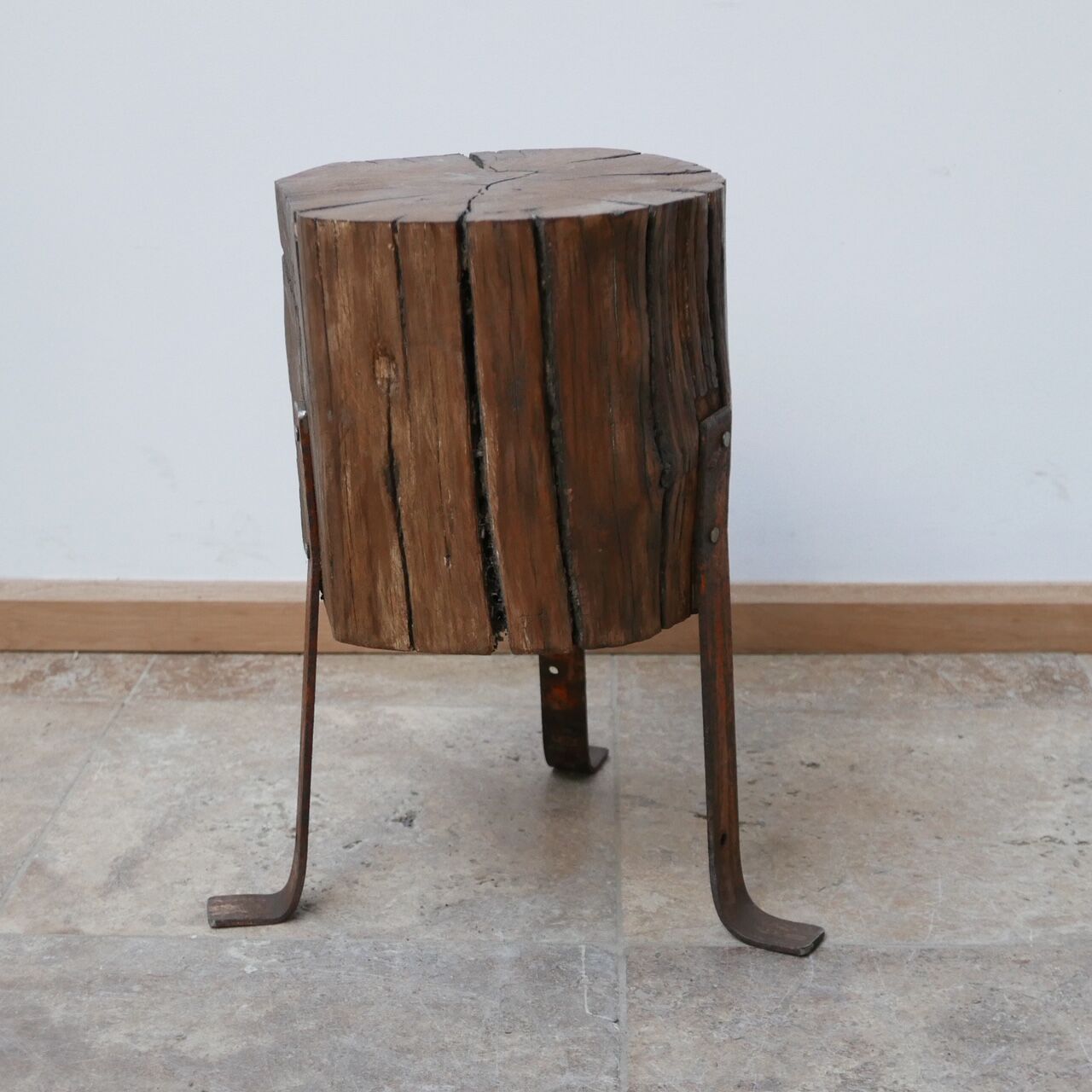 Mid-Century English Stump Side Table
