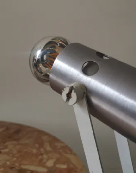 brushed metal spot clamp lamp 1970