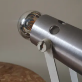 brushed metal spot clamp lamp 1970