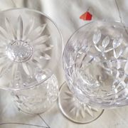 footed liqueur glasses Chantilly service from the Saint-Louis Crystal Factory