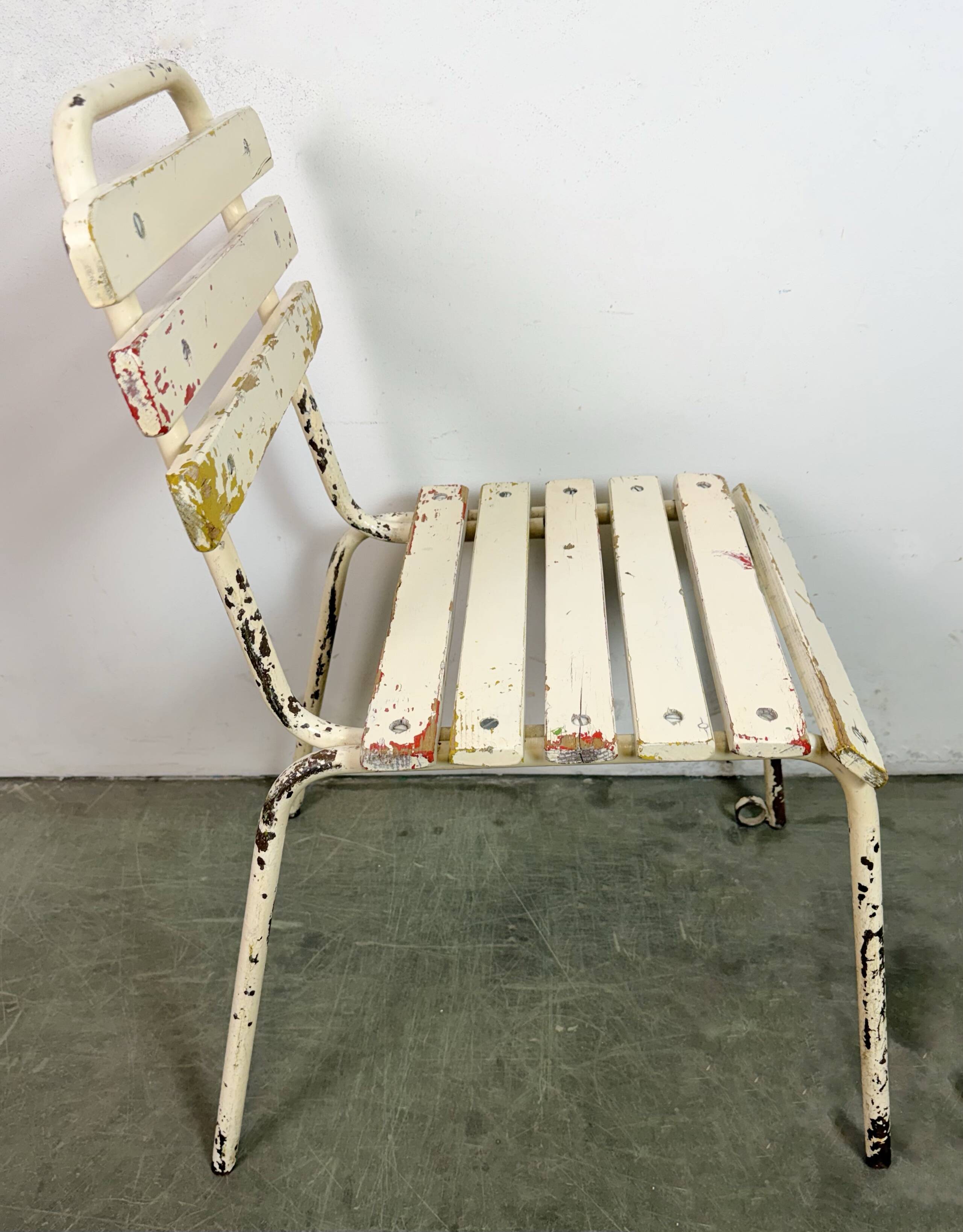Vintage Beige Industrial Chair, 1960s