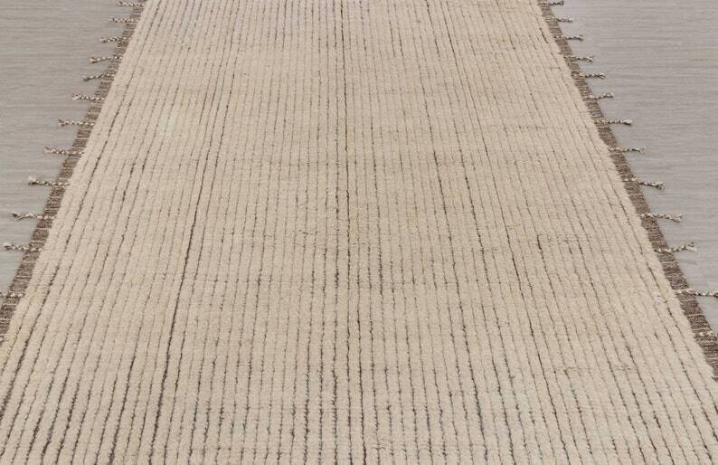 Ivory grey wool rug 150/250cm
