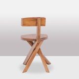 Pierre Chapo. Series of 6 model S34 chairs. 1960s.