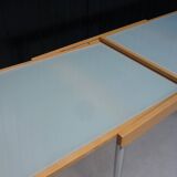 Wood and glass dining table